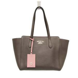 GUCCI Pink Leather Tote Bag